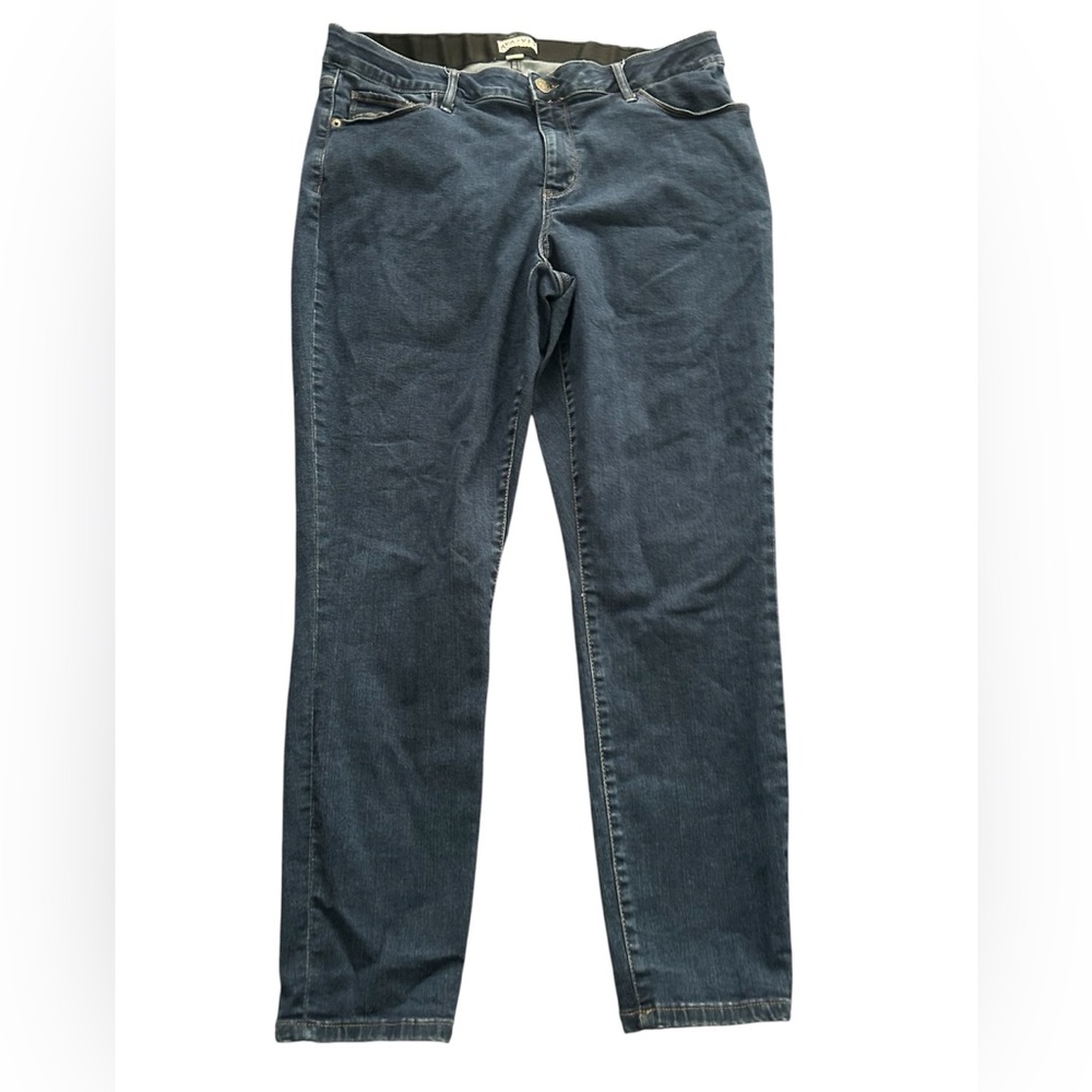 Ava & Viv Plus Size 18W Dark Wash Straight Leg Jeans Stretch Denim